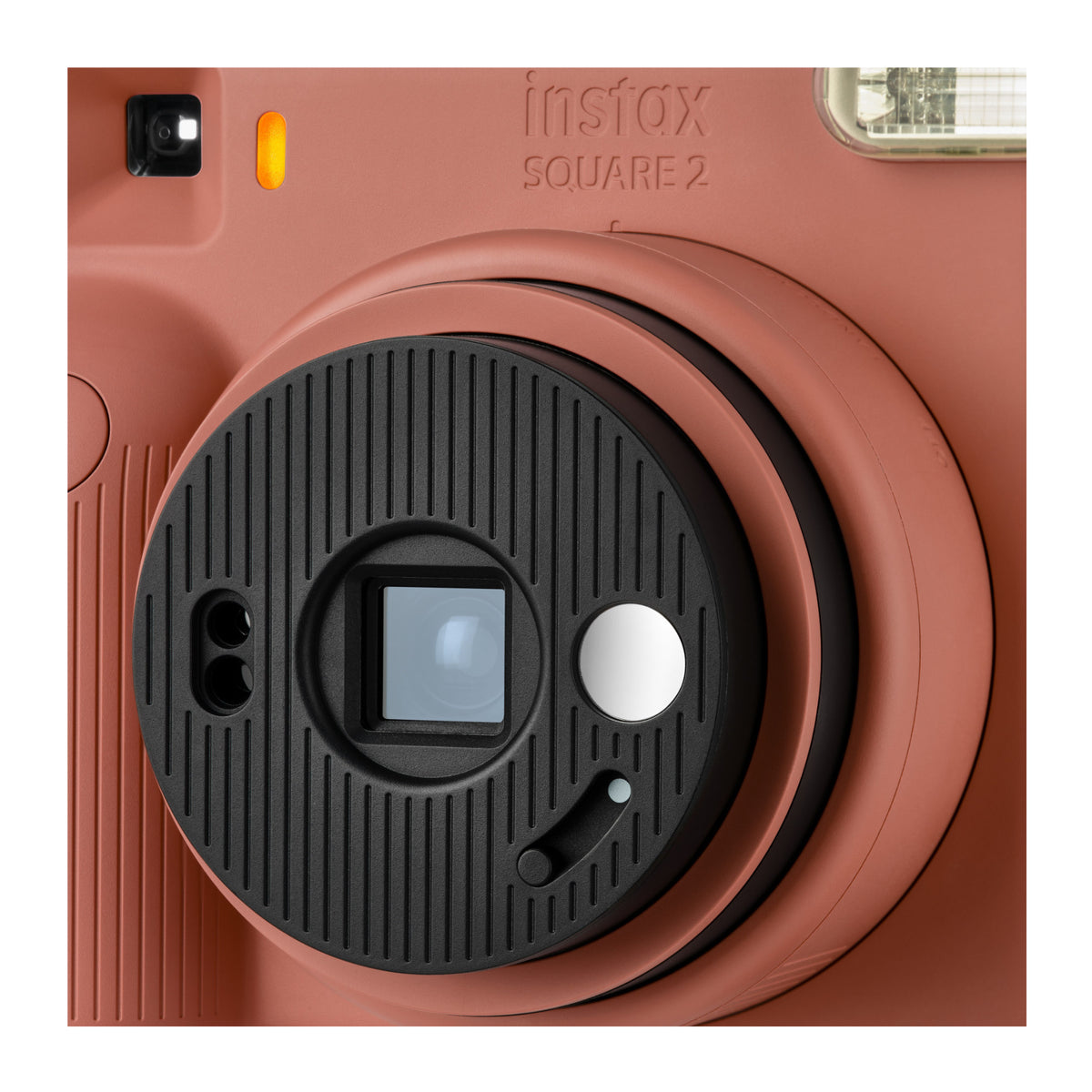 Fujifilm instax Square 2 Compact Instant Camera with Built-in Selfie Mirror (Brick Red)