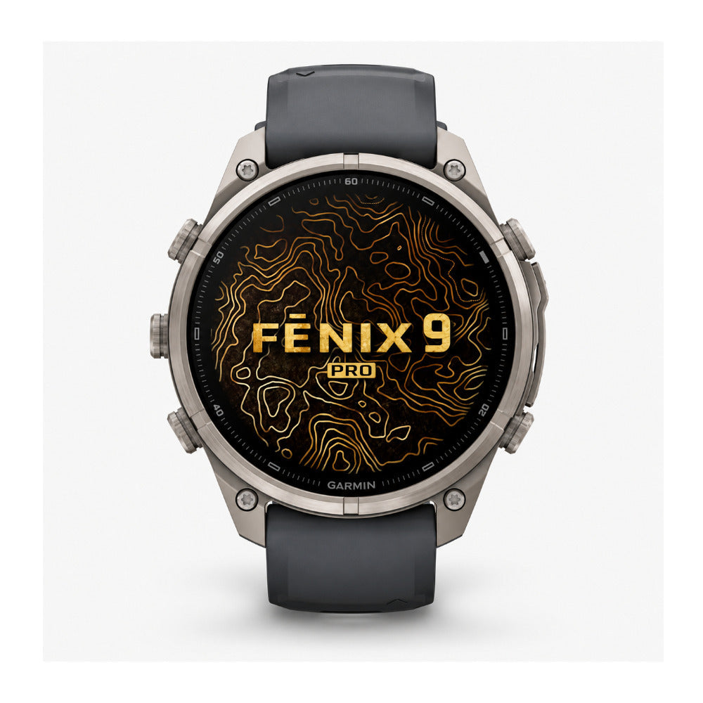 Garmin fenix 9 Pro 47mm AMOLED inReach GPS Smartwatch (Titanium/Black) with Accessories Bundle