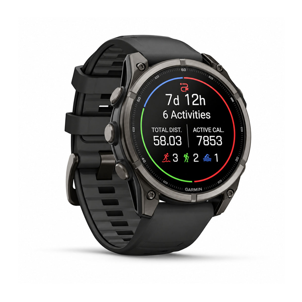 Garmin fenix 9 AMOLED GPS 47mm Smartwatch (Carbon Gray DLC Titanium/Black) with Case and Accessory