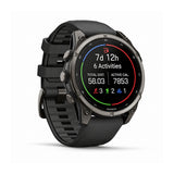 Garmin fenix 9 AMOLED GPS 47mm Smartwatch (Carbon Gray DLC Titanium/Black) with Case and Accessory