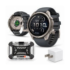 Garmin fenix 9 Pro 47mm AMOLED inReach GPS Smartwatch (Titanium/Black) Bundle with Case & Accessory
