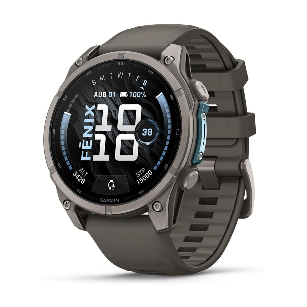 Garmin fenix 9 AMOLED GPS 47mm Smartwatch (Titanium/Pebble Gray) with Case and Accessory Bundle
