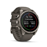 Garmin fenix 9 AMOLED GPS 47mm Smartwatch (Titanium/Pebble Gray) with Case and Accessory Bundle