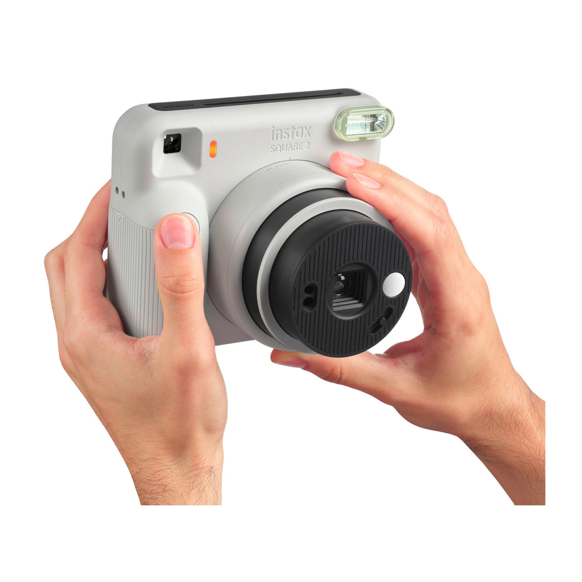 Fujifilm instax Square 2 Instant Camera Bundle with Soft Haze Film and Accessory Kit (Misty White)