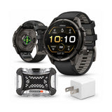 Garmin fenix 9 Pro 47mm AMOLED GPS Smartwatch (Carbon Gray DLC/Pebble Gray) with Accessories