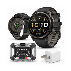 Garmin fenix 9 Pro 47mm AMOLED GPS Smartwatch (Carbon Gray DLC/Pebble Gray) with Accessories