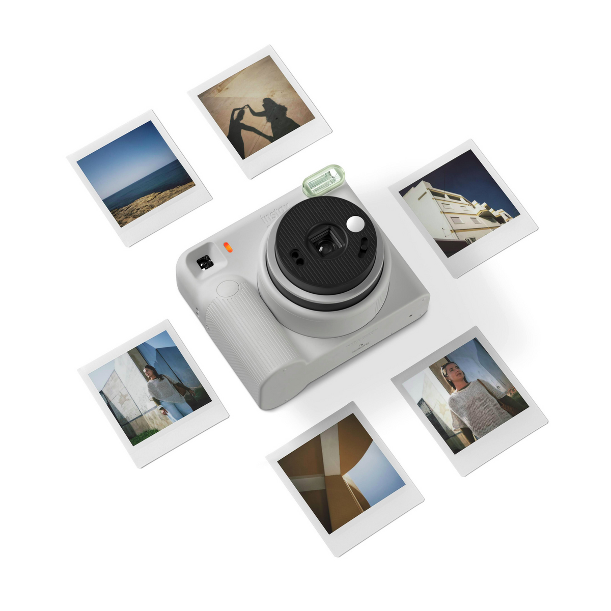 Fujifilm instax Square 2 Instant Camera Bundle with Soft Haze Film and Protective Case (Misty White)