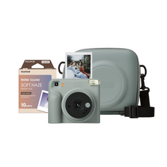 Fujifilm instax Square 2 Instant Camera Bundle with Soft Haze Film and Protective Case (Slate Blue)