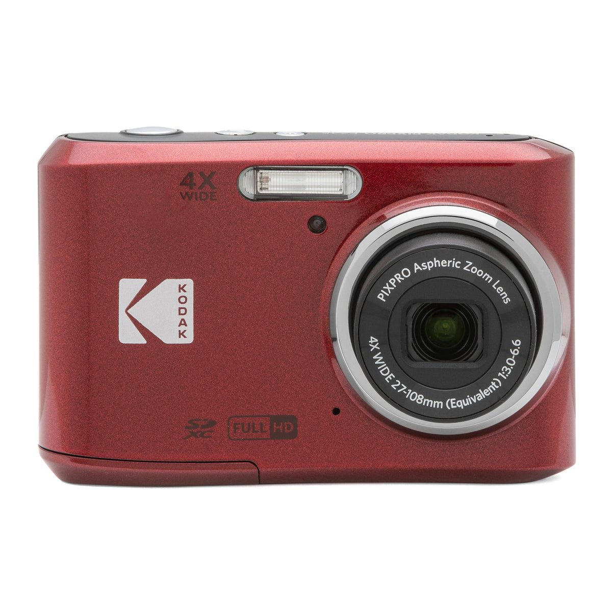 Kodak PixPro FZ45 Friendly Zoom 16MP 1080p Digital Camera (Red) with Clear Silicone Case Bundle