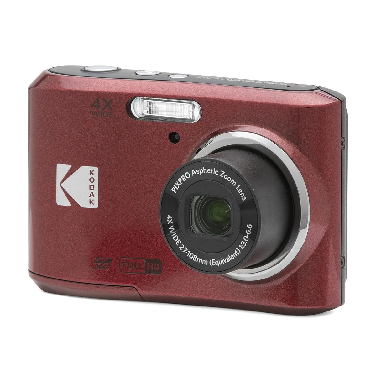 Kodak PixPro FZ45 Friendly Zoom 16MP 1080p Digital Camera (Red) with Clear Silicone Case Bundle