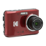 Kodak PixPro FZ45 Friendly Zoom 16MP 1080p Digital Camera (Red) with Clear Silicone Case Bundle