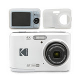 Kodak PixPro FZ45 Friendly Zoom 16MP 1080p Digital Camera (White) with Clear Silicone Case Bundle