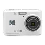 Kodak PixPro FZ45 Friendly Zoom 16MP 1080p Digital Camera (White) with Clear Silicone Case Bundle