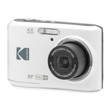 Kodak PixPro FZ45 Friendly Zoom 16MP 1080p Digital Camera (White) with Clear Silicone Case Bundle