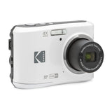 Kodak PixPro FZ45 Friendly Zoom 16MP 1080p Digital Camera (White) with Clear Silicone Case Bundle