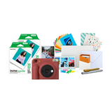 Fujifilm instax Square 2 Instant Camera with Two Twin Film Packs and Accessory Kit (Brick Red)