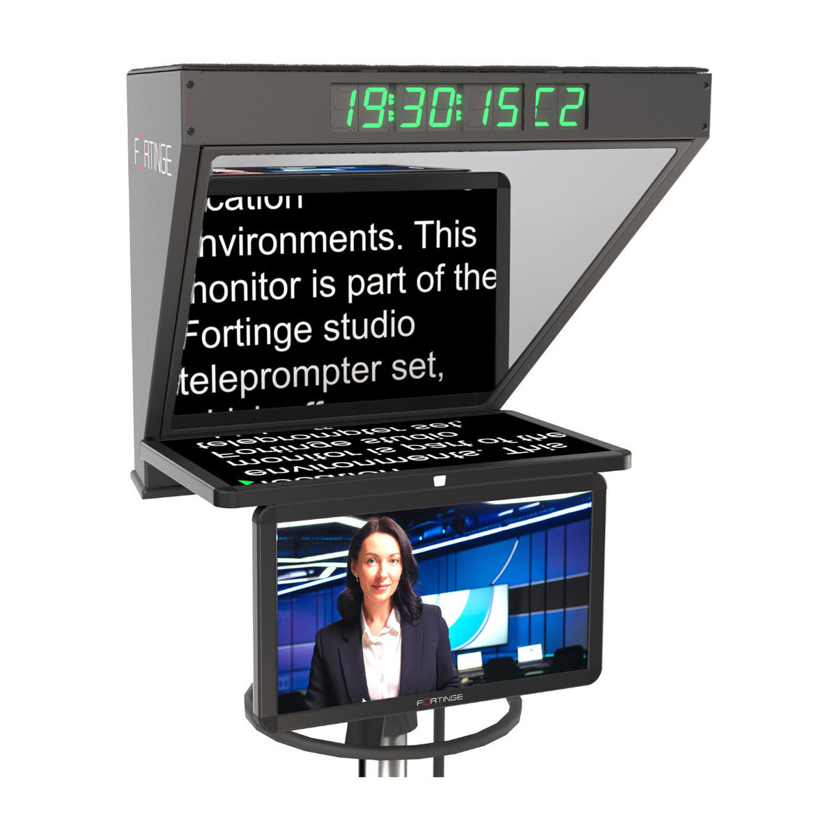 Fortinge ROBO Studio Teleprompter for PTZ Cameras (19 Inch)