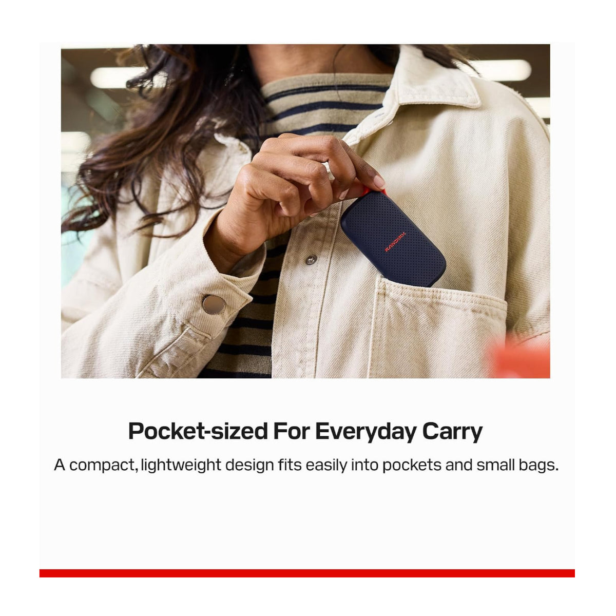 Sandisk Portable SSD V3 1TB External Solid State Drive with USB-C Connector and 1000MB/s Read Speed