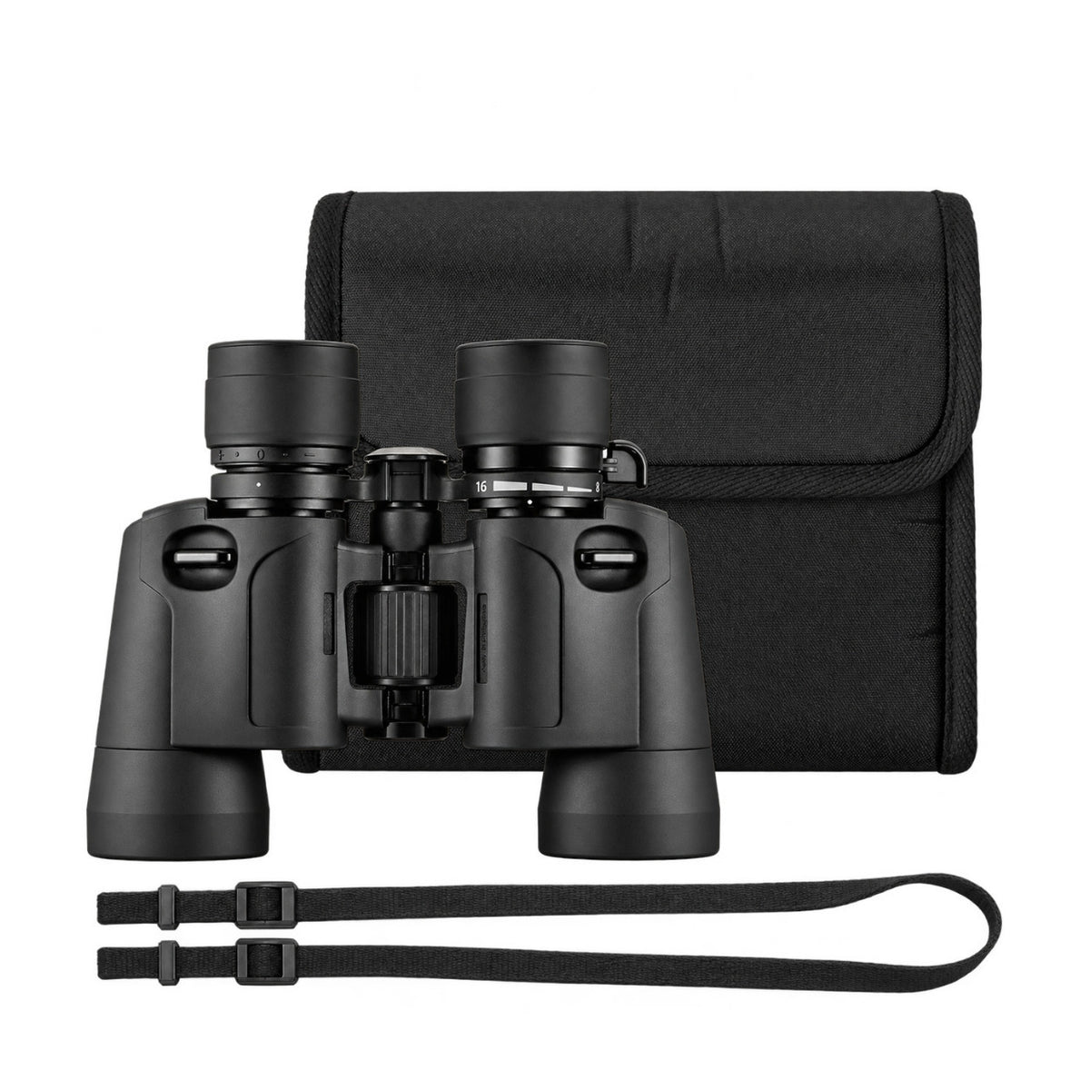 OM SYSTEM 8-16x40 S Zoom Porro Prism Binoculars with 40mm Objective Lens and Wide FOV (Black)