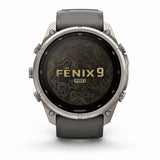 Garmin fēnix 9 Pro 51mm Solar inReach GPS Smartwatch (Pebble/Silver Gray) Bundle with Accessories