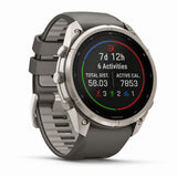 Garmin fēnix 9 Pro 51mm Solar inReach GPS Smartwatch (Pebble/Silver Gray) Bundle with Accessories