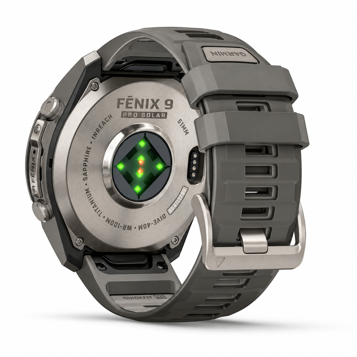 Garmin fēnix 9 Pro 51mm Solar inReach GPS Smartwatch (Pebble/Silver Gray) Bundle with Accessories