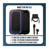Sony SRS-ULT500 ULT Tower 5 Bluetooth Karaoke Party Speaker with Microphone and TRS to XLR Cable