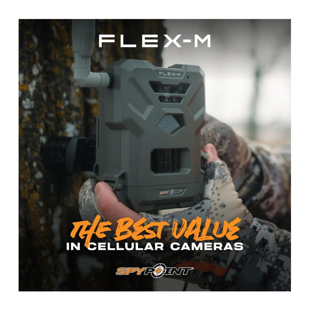 Spypoint Flex-M 28MP 720p Water-Resistant Cellular Trail Camera with HD Video Recording (4-Pack)