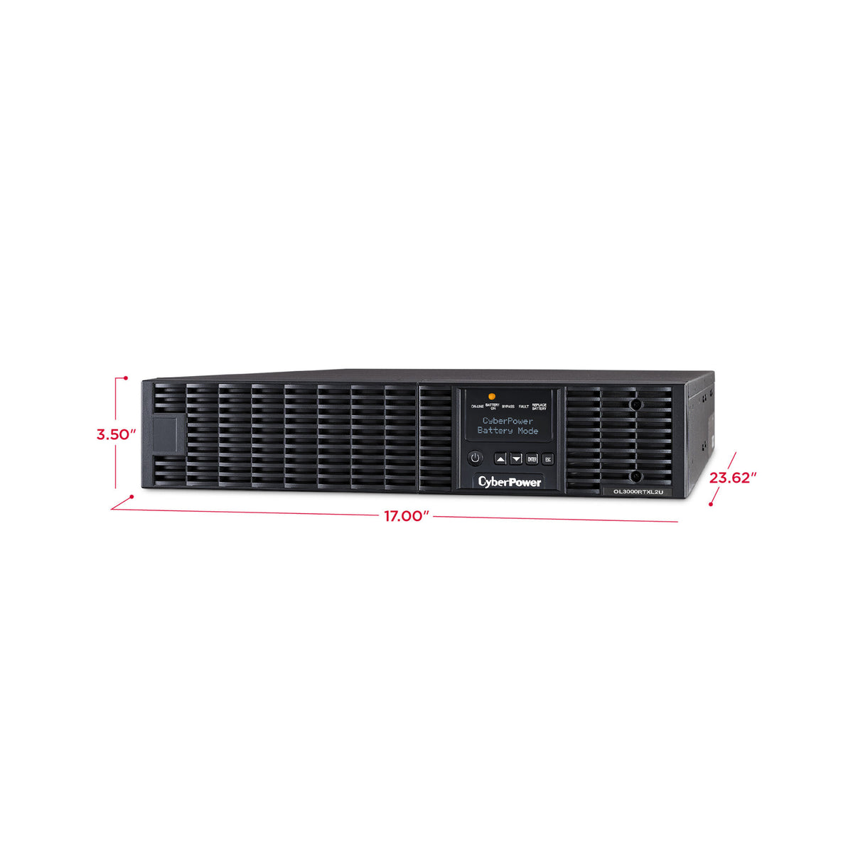 CyberPower OL3000RTXL2U Smart App Online Rack/Tower UPS 3000VA/2700W 100-125V Sine Wave 2U LCD