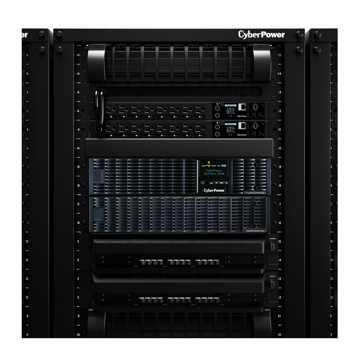 CyberPower OL3000RTXL2U Smart App Online Rack/Tower UPS 3000VA/2700W 100-125V Sine Wave 2U LCD