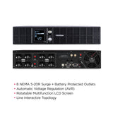 CyberPower OR2200LCDRT2U Smart App LCD 2000VA/1320W Line Interactive Rack Tower UPS