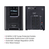 CyberPower PR1000LCD 1000VA/1000W Smart App Sinewave UPS with Automatic Voltage Regulation