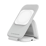Scosche MagicMount Travel Folding 2-in-1 MagSafe Wireless Charger with USB-C Cable (White)