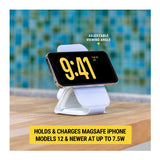 Scosche MagicMount Travel Folding 2-in-1 MagSafe Wireless Charger with USB-C Cable (White)