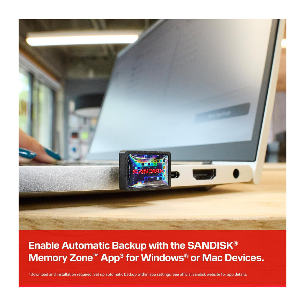 Sandisk Extreme Fit 1TB USB-C 3.2 Plug-and-Stay Low Profile Flash Drive with 400MB/s Read Speed