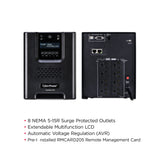 CyberPower PR1500LCDN 1500VA/1050W Sine Wave Mini Tower UPS with RMCARD205