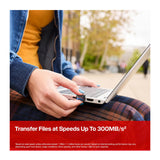 Sandisk Extreme Fit 64GB USB-C 3.2 Plug-and-Stay Low Profile Flash Drive with 300MB/s Read Speed