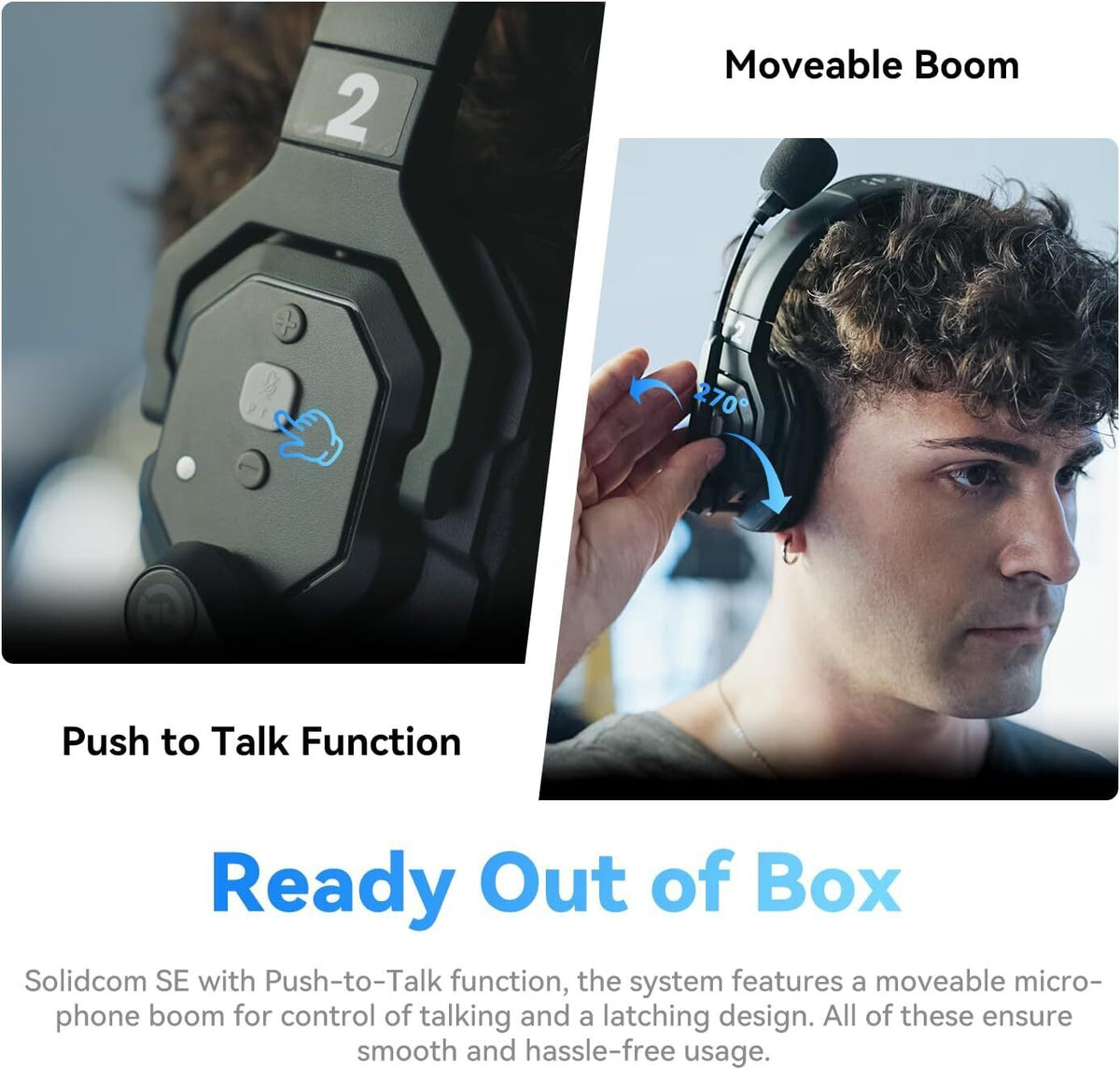 Hollyland Solidcom SE Global 2S 2-Person Wireless Intercom Headset System Bundle