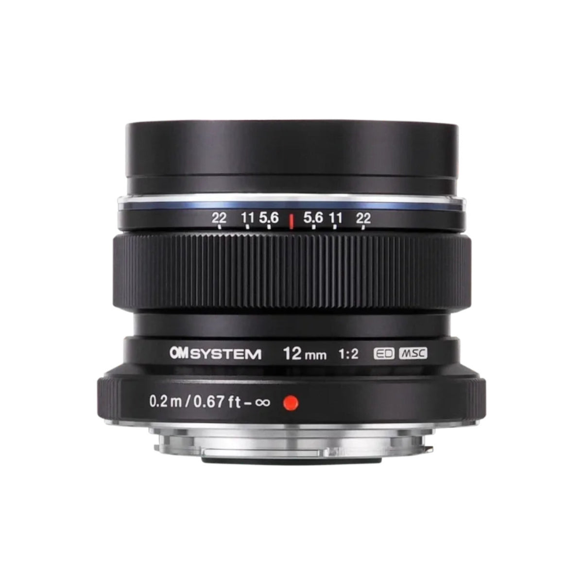 OM SYSTEM M.Zuiko Digital ED 12mm F2 Compact Wide Angle Prime Lens with Lightweight Body (Black)