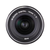 OM SYSTEM M.Zuiko Digital ED 12mm F2 Compact Wide Angle Prime Lens with Lightweight Body (Black)