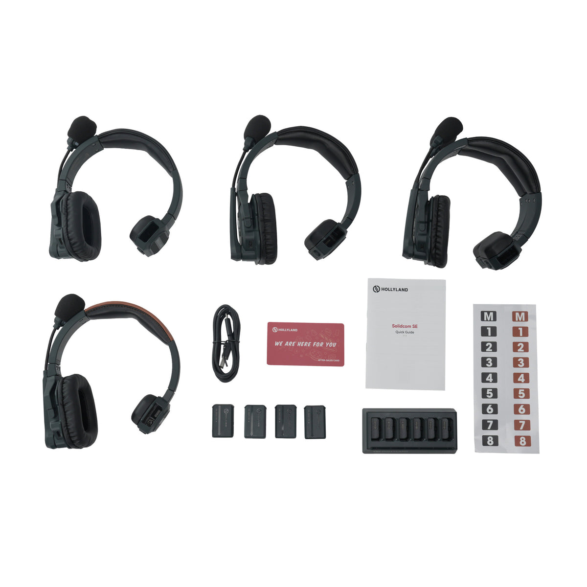 Hollyland Solidcom SE Global 4S 4-Person Noise Cancelling Wireless Intercom Headset System