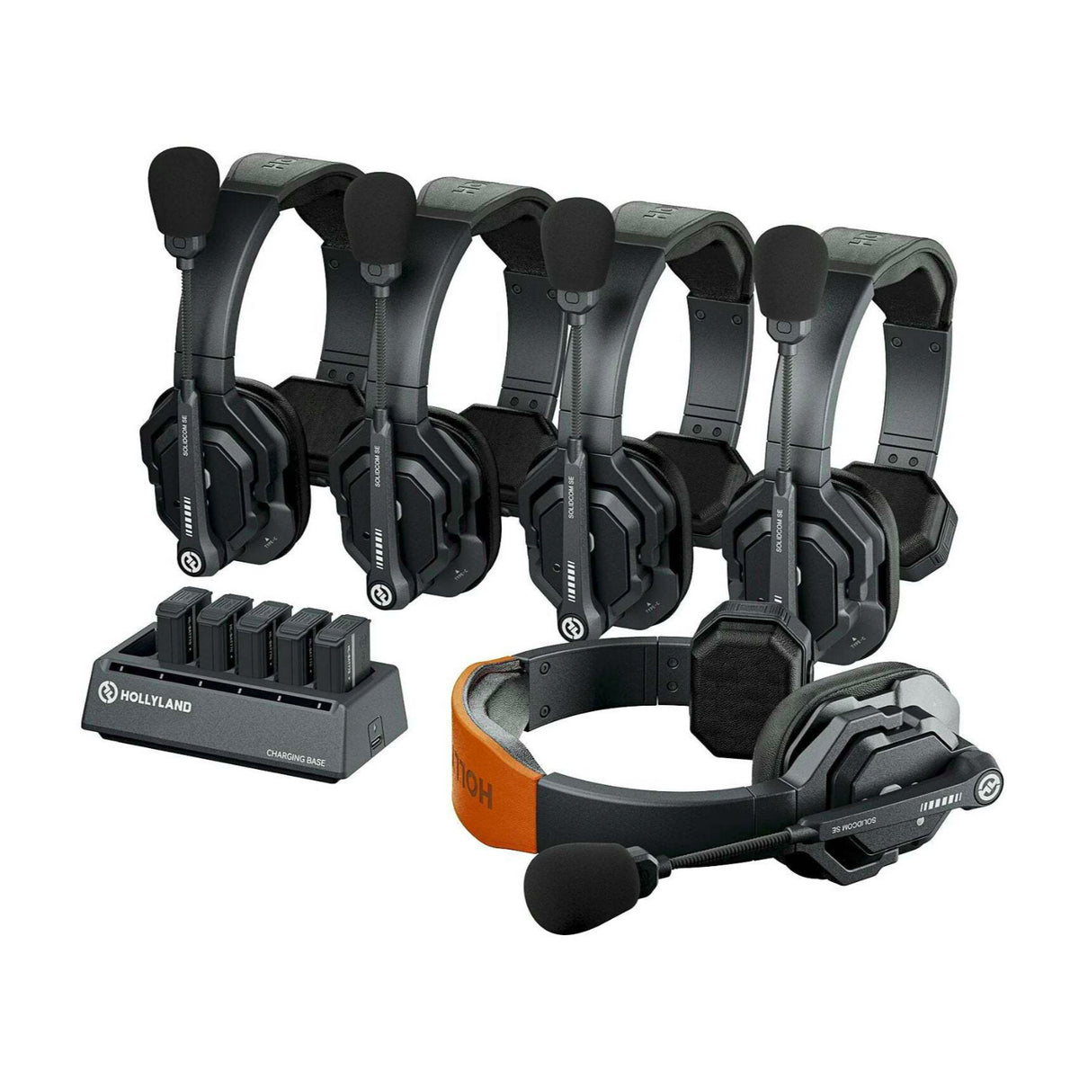 Hollyland Solidcom SE Global 5S 5-Person Noise Cancelling Wireless Intercom Headset System