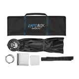 Westcott Rapid Box Switch 1x3ft Strip Fold-Flat Softbox with Egg Crate Grid and Diffusion Panels