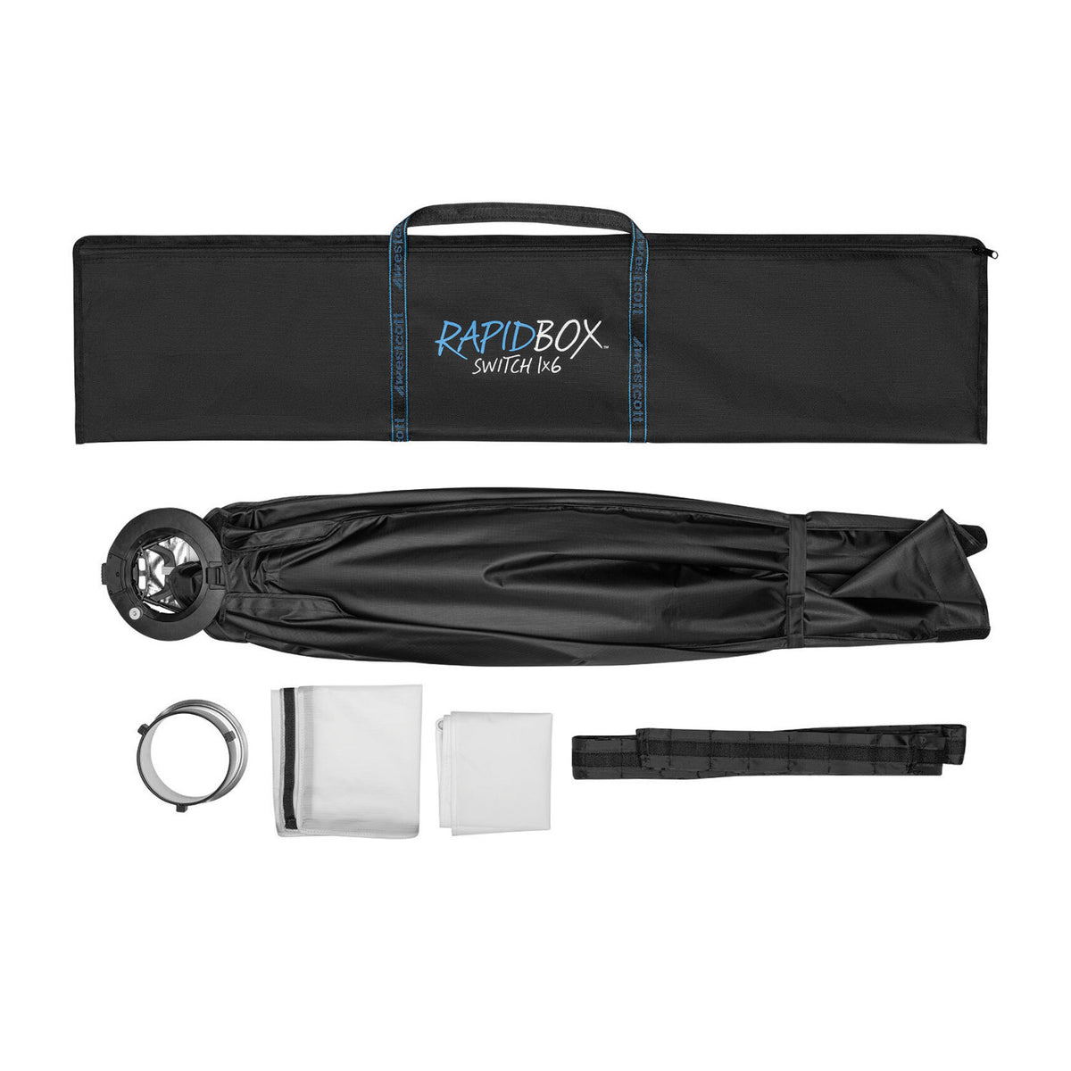Westcott Rapid Box Switch 1x6ft Strip Fold-Flat Softbox with Egg Crate Grid and Diffusion Panels
