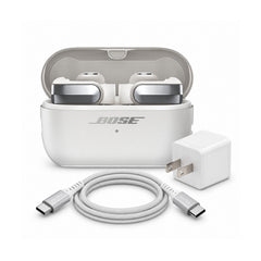 Bose Ultra 2nd Gen Open-Ear Wireless Earbuds (White) with USB-C Cable and Accessory Bundle