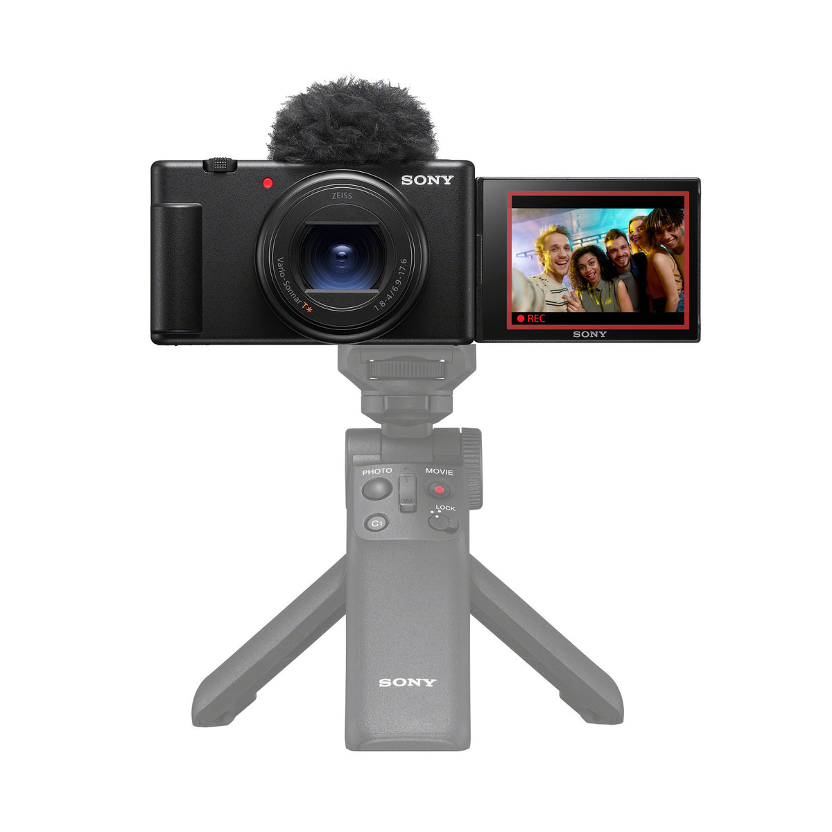 Sony ZV-1 II Vlog Camera (Black) with 18-50mm f/1.8-4 Lens and Mini Flash Bundle
