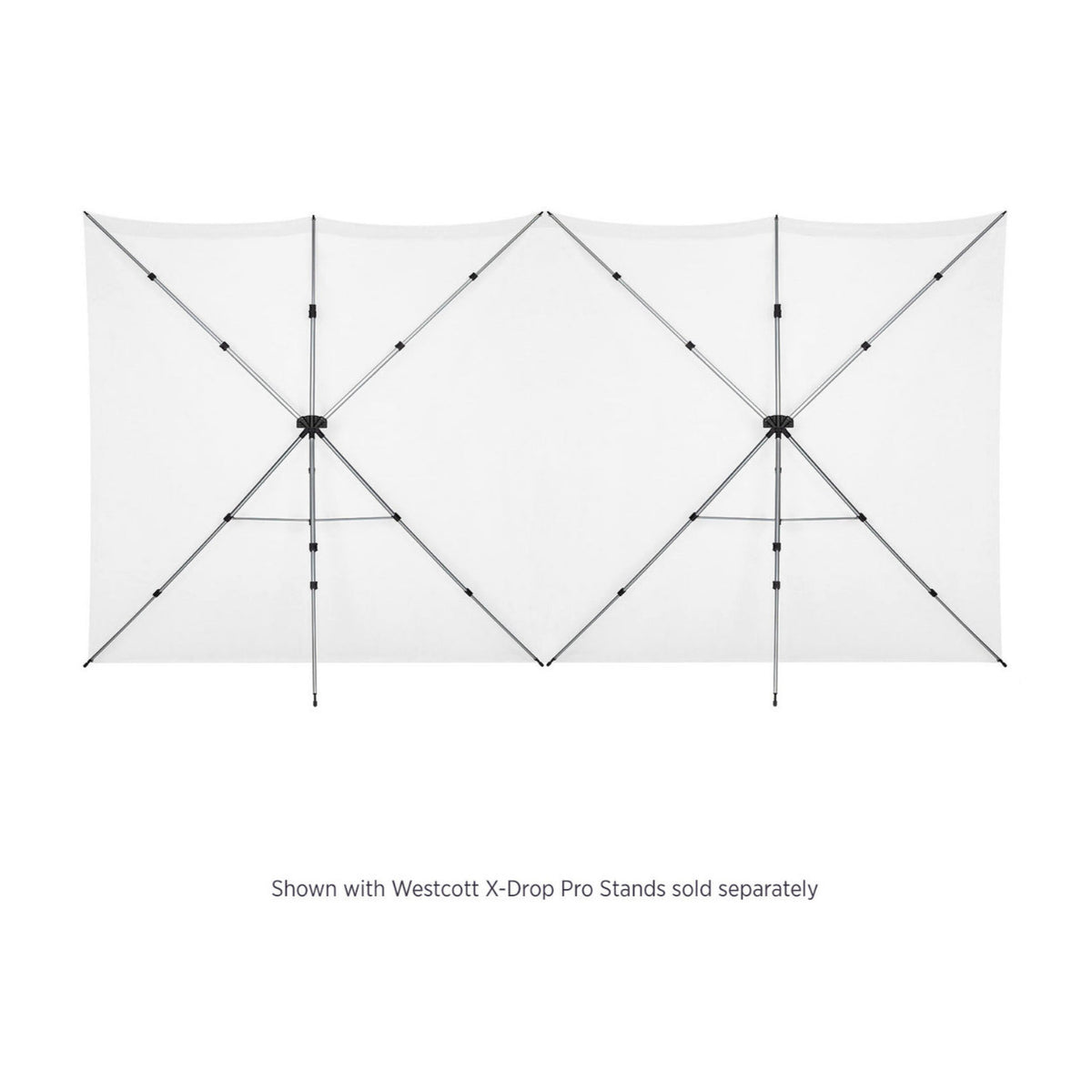 Westcott X-Drop Pro 16x8ft Wrinkle-Resistant Backdrop with Drawstring Bag (High-Key White)