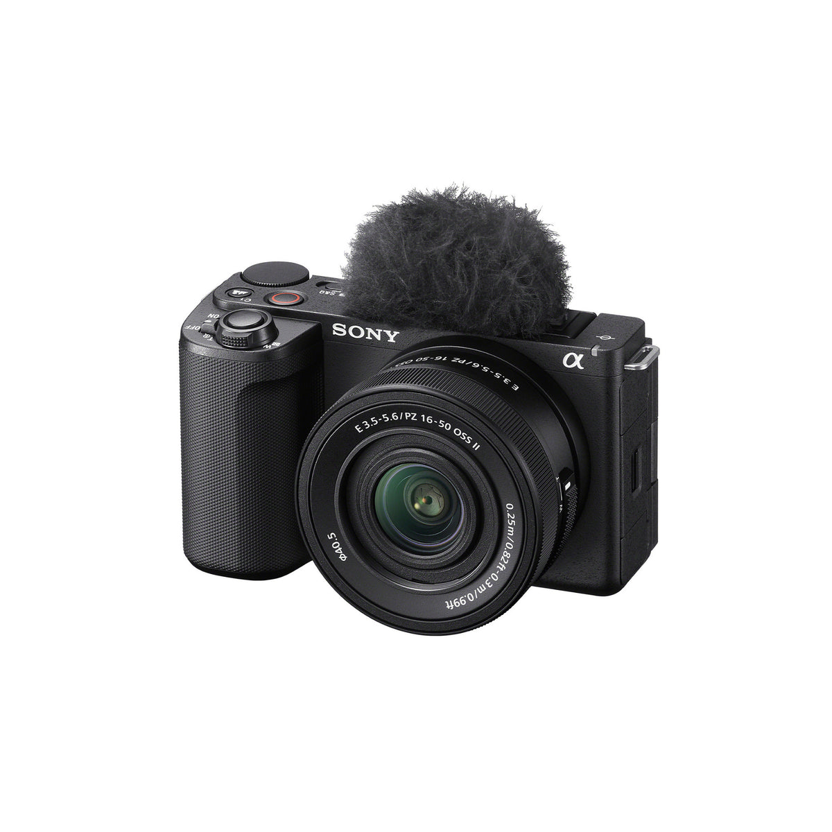 Sony ZV-E10 II Mirrorless Camera (Black) with 16-50mm Lens and Mini Flash Bundle