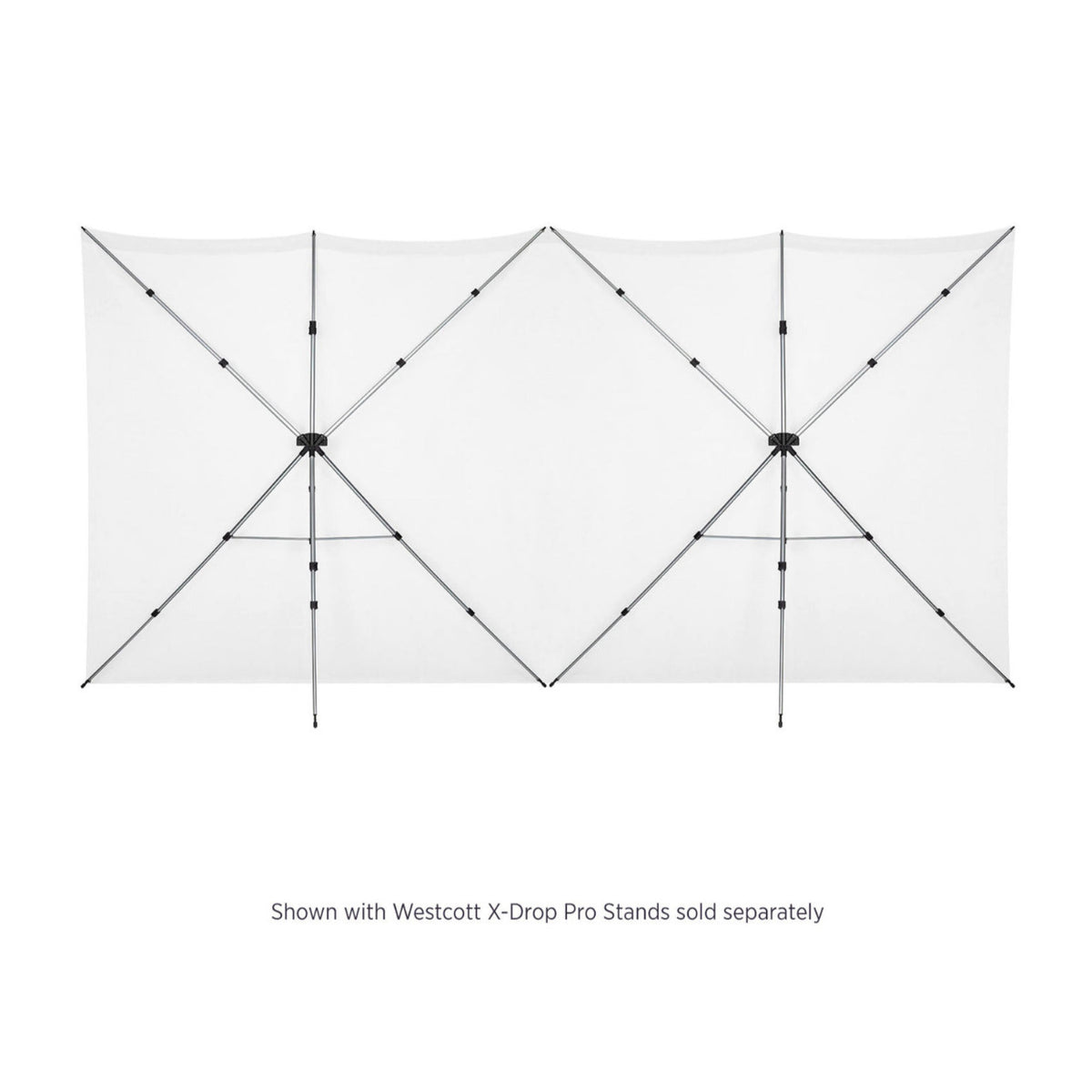 Westcott X-Drop Pro 16x16ft Wrinkle-Resistant Backdrop with Drawstring Bag (High-Key White)