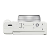 Sony ZV-1 II Vlog Camera (White) with 18-50mm f/1.8-4 Lens and Mini Flash Bundle